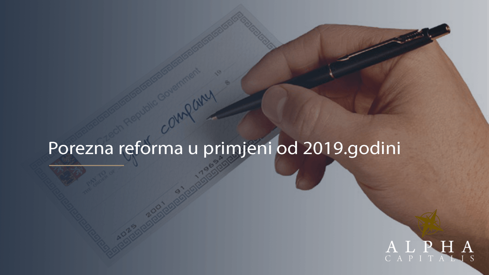 Porezna reforma u primjeni od 2019. godine