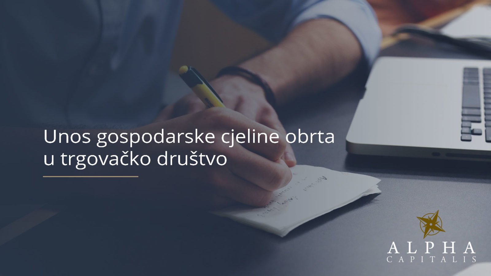 Unos gospodarske cjeline obrta u trgovačko društvo