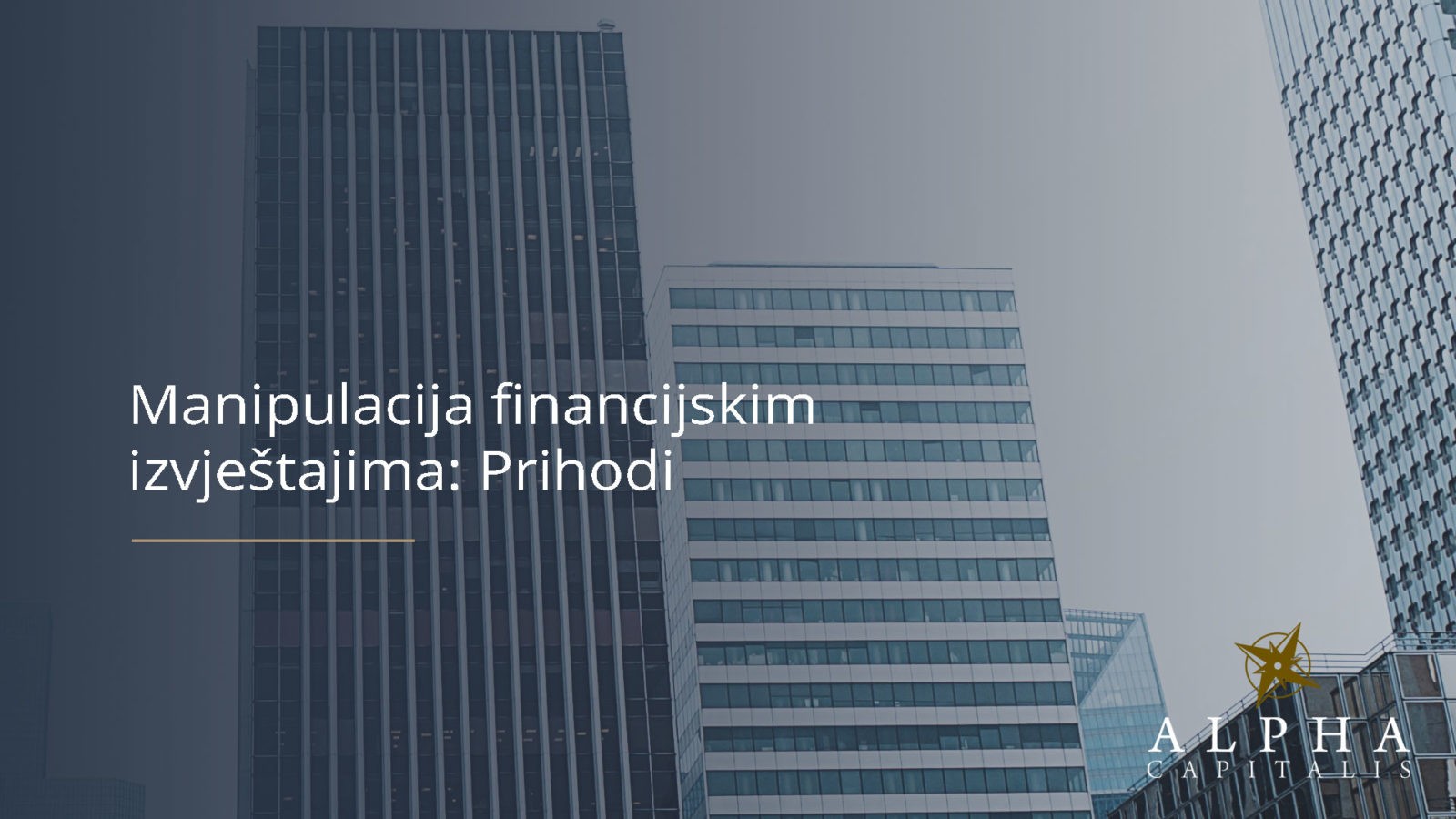 Manipulacija financijskim izvještajima: Prihodi