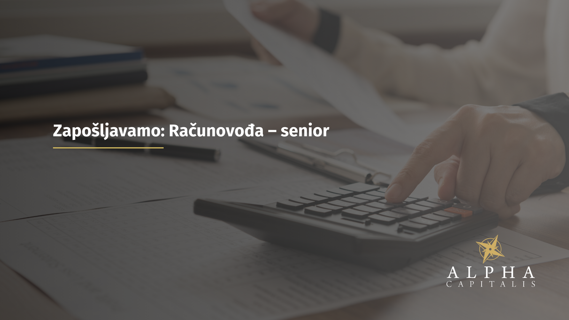 Zapošljavamo: Računovođa - senior