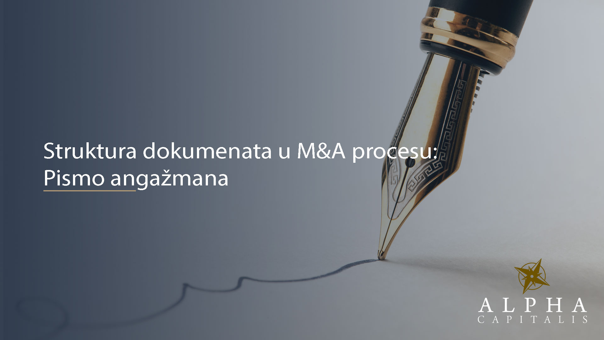 Struktura dokumenata u M&A procesu: Pismo angažmana