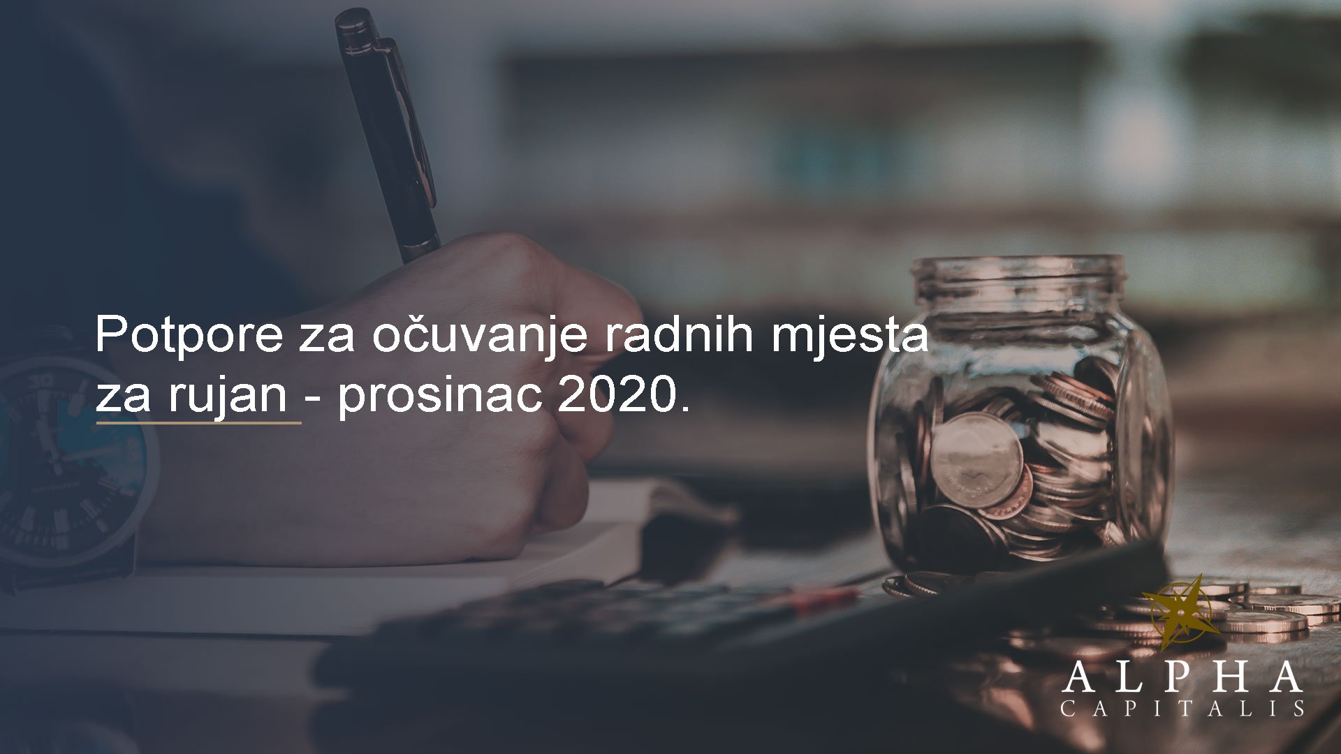 Potpore za očuvanje radnih mjesta: rujan - prosinac 2020. godine