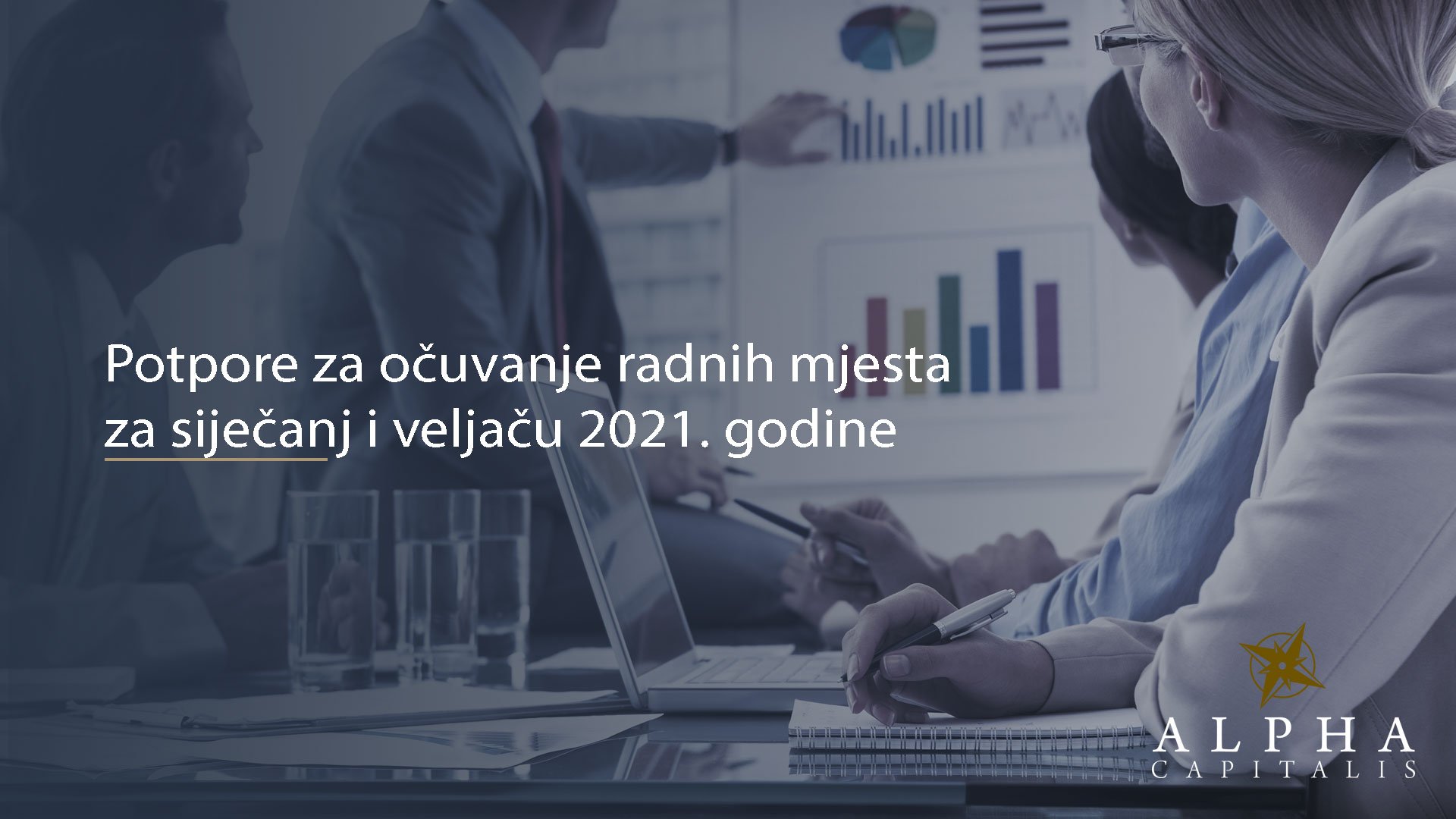 Potpore za očuvanje radnih mjesta za siječanj i veljaču 2021. godine