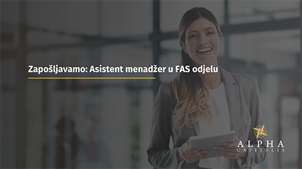 Asistent menadžer u FAS odjelu (m/ž)