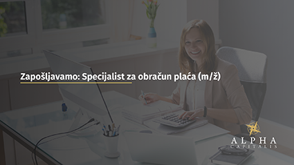 Zapošljavamo: Specijalist za obračun plaća (m/ž)