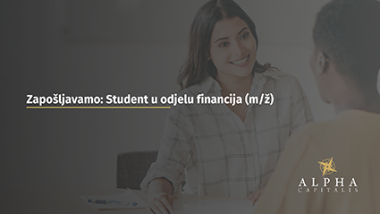 Zapošljavamo: Student u odjelu financija (m/ž)