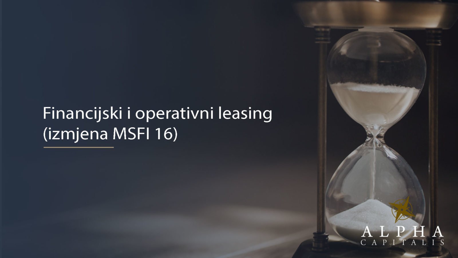 Financijski i operativni leasing te izmjena MSFI 16