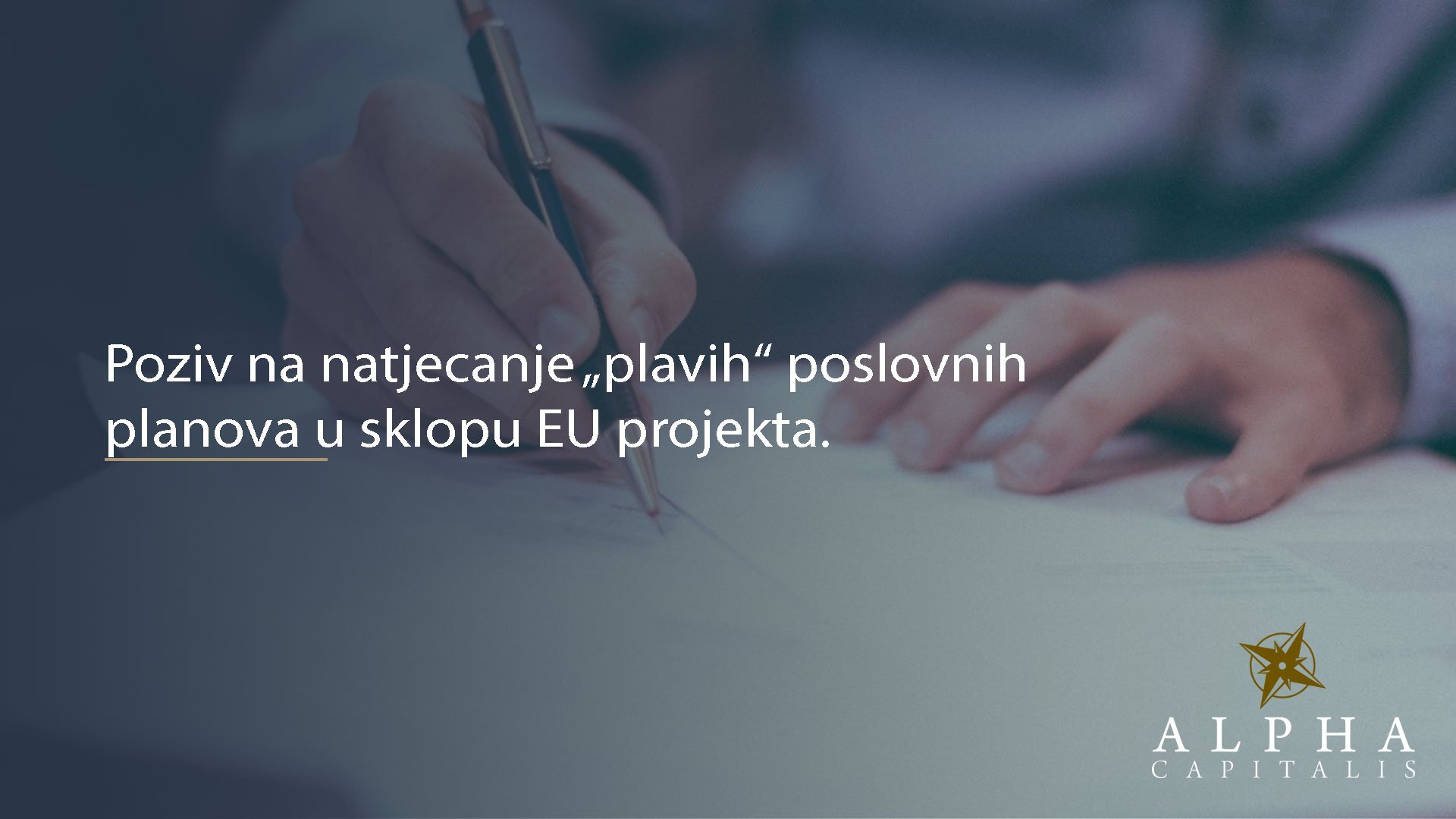 Poziv na natjecanje „plavih“ poslovnih planova u sklopu EU projekta